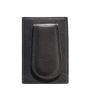 Credit card holder with money clip in soft leather