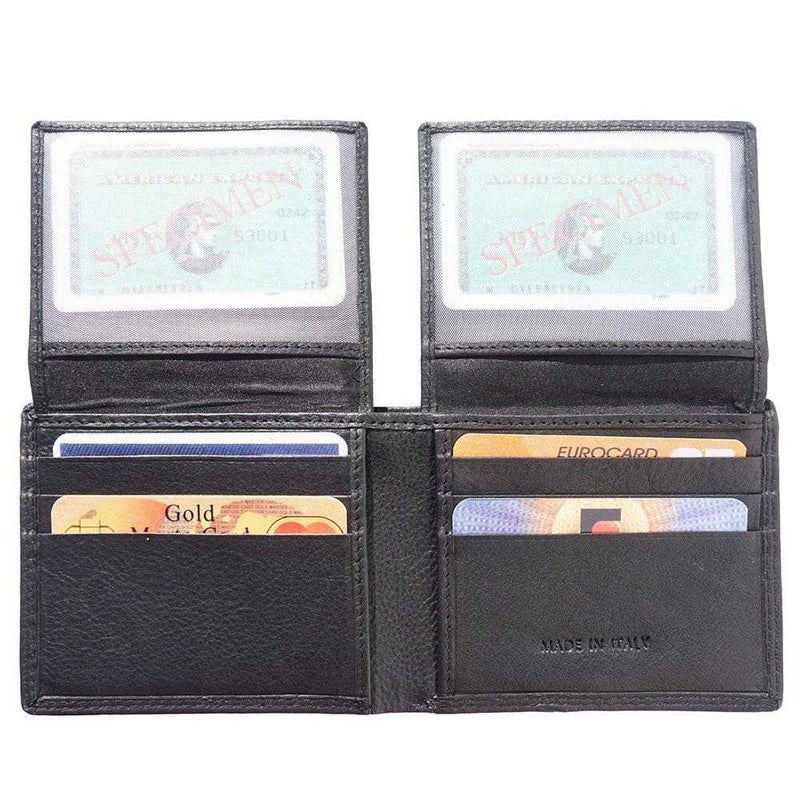 Medium wallet in calf-skin soft with double flap