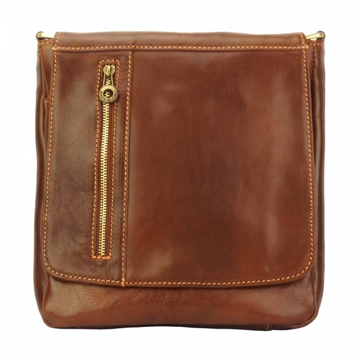Messenger Amico with genuine leather