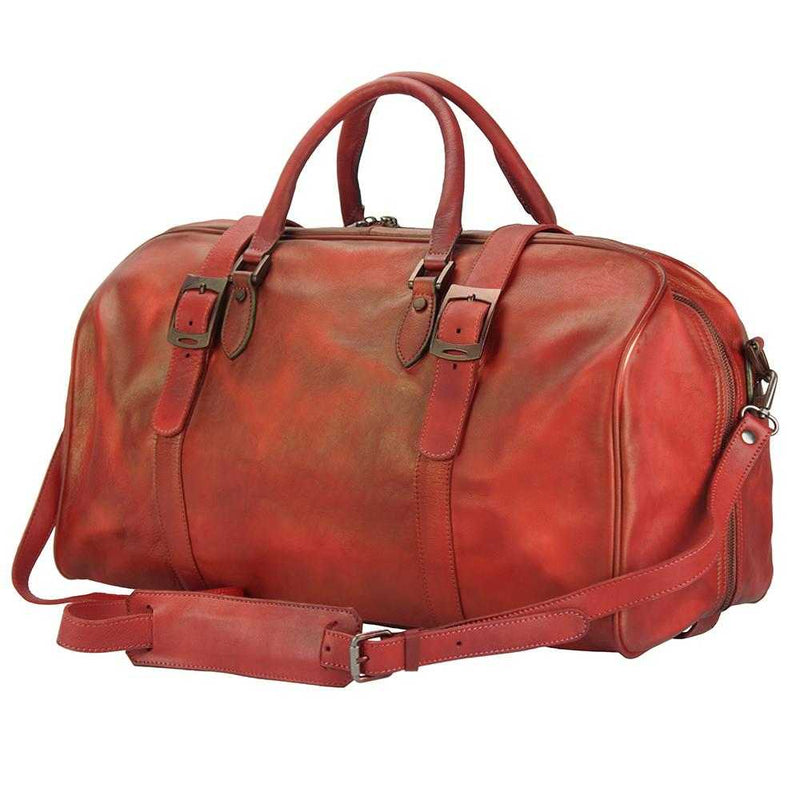 Travel bag Serafino in vintage leather