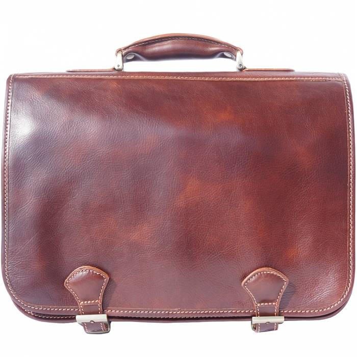 briefcase in two compartments with double pockets on the front