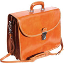 Genuine briefcase with three compartments