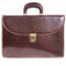 Genuine briefcase with three compartments