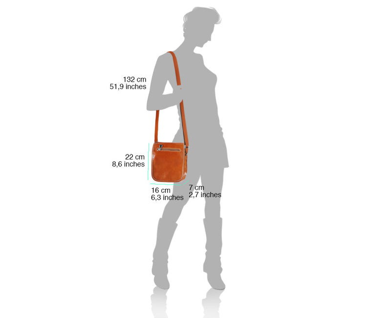 Cross body shoulder bag with long strap for man
